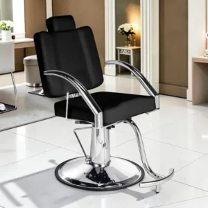 Silvia B (1) fauteuil de maquillage Silvia - fauteuil de barbier - fauteuil professionnel salon de beauté - mobilier de coiffure et barbier - fauteuil inclinable ergonomique - fauteuil similicuir PVC