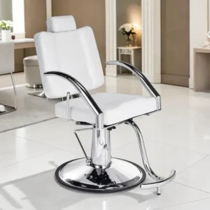 Silvia W (1) fauteuil de maquillage Silvia - fauteuil de barbier - fauteuil professionnel salon de beauté - mobilier de coiffure et barbier - fauteuil inclinable ergonomique - fauteuil similicuir PVC